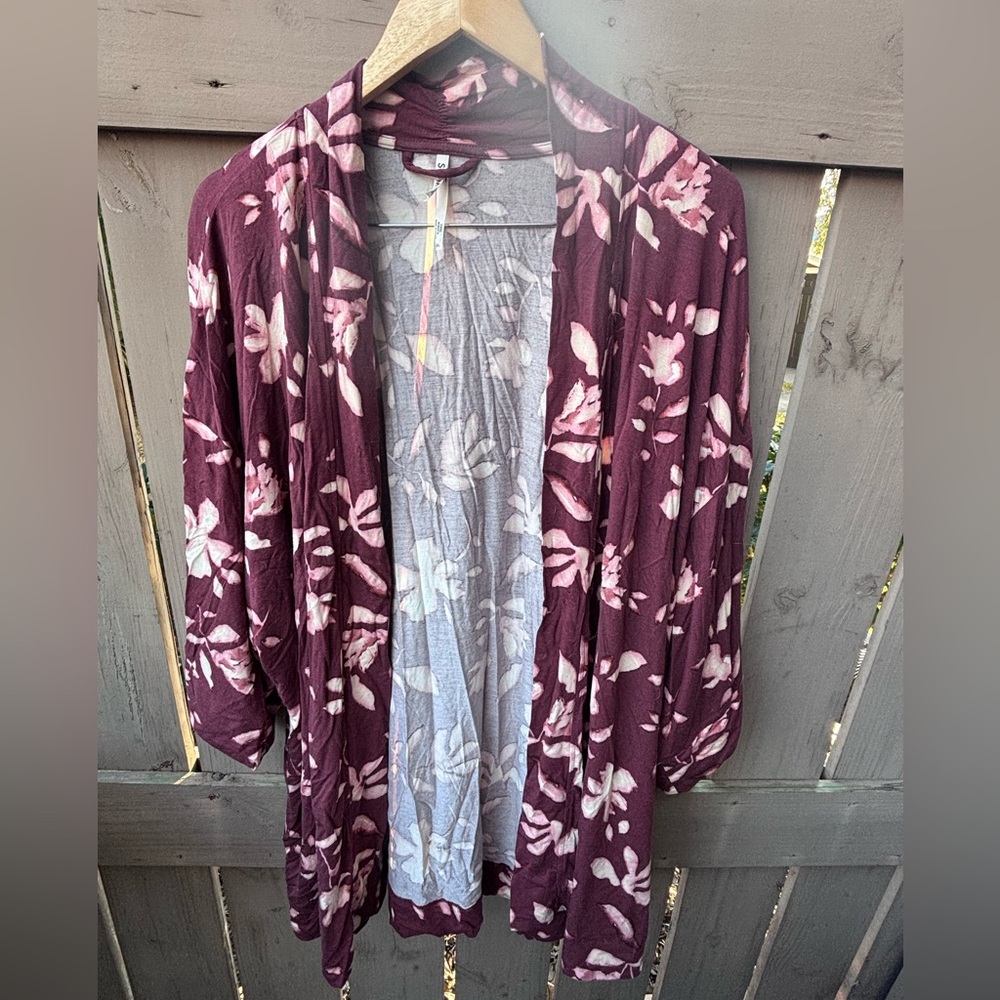 SOMA Cool Nights Floral Open Robe